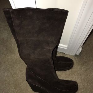 Chocolate Brown Suede Boots